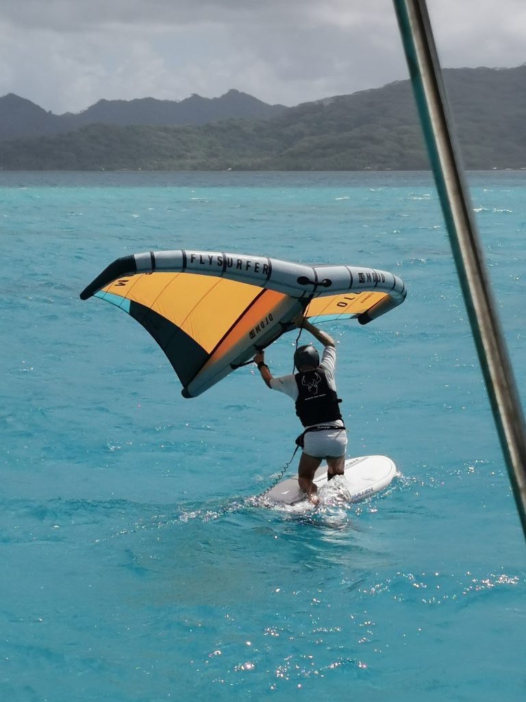 Cours privé de kitesurf face à Bora Bora